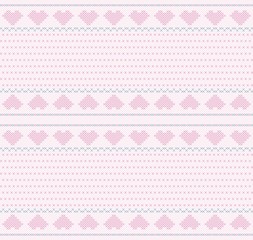 set of backgrounds of embroidery with hearts