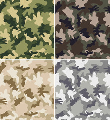 Different Camouflage Seamless Patterns © veritycz