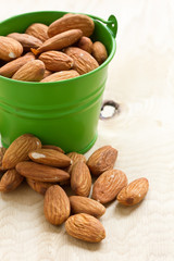 Almond in bucket