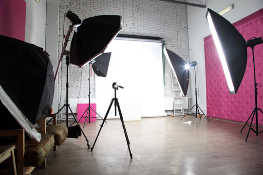 interior of a modern photo studio
