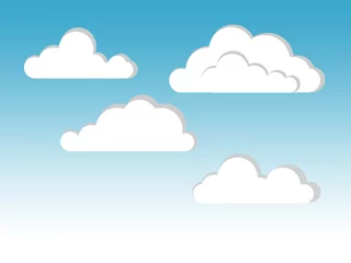 Printed kitchen splashbacks Sky cloud illustration