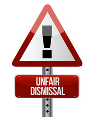 road traffic sign with an unfair dismissal cost