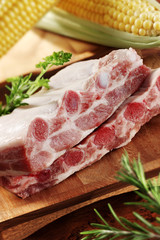 raw pork ribs
