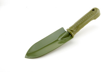 Gardening tools on white background