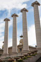 Säulen, National Museum, Barcelona, Spanien