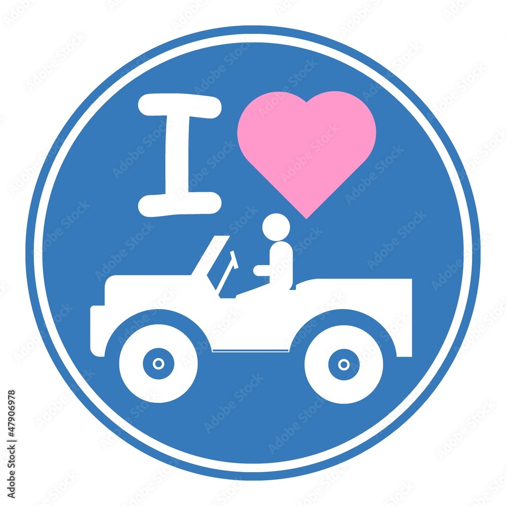 Poster J'aime : Voiture 4x4 tout-terrain