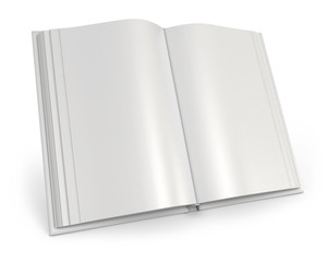 Opened White Book of. 3d render