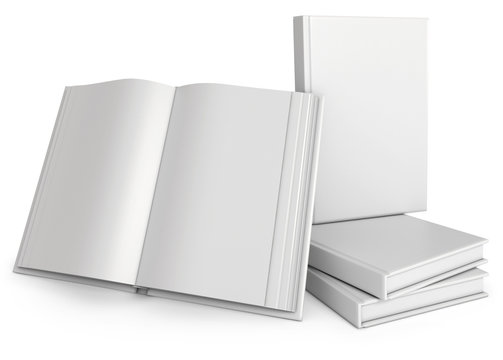 Opened White Book of. 3d render