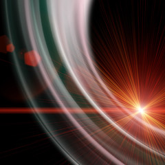 futuristic wave background design with lights