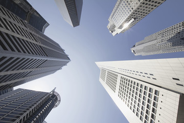 Fototapeta na wymiar Office Buildings in Singapore Financial District