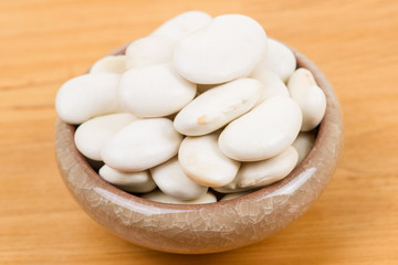 large lima beans in bowl on table