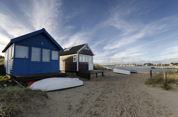 Naklejka premium Beach Huts at Mudeford Spit