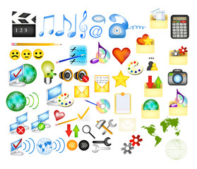 Collection of web vector icons