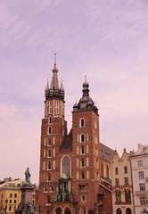 Fototapeta na wymiar Kościół Mariacki w Krakowie, w Polsce