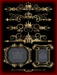 Vector set. Frame. Vintage Elements for your design.