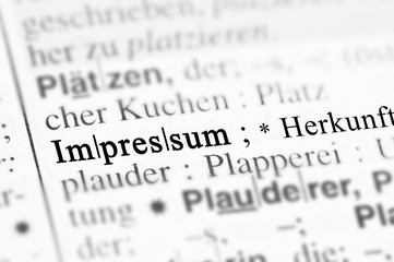 Fototapeta premium Impressum