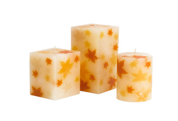 Maple leaf candles