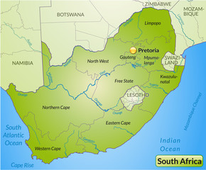Landkarte von Südafrika