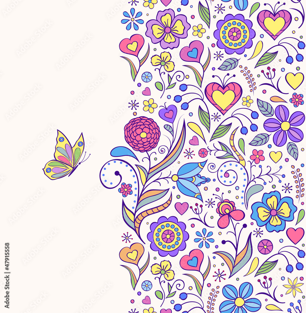 Wall mural Floral background