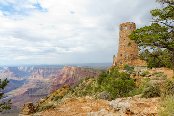 Fototapeta na wymiar Watch Tower w Desert View, Grand Canyon