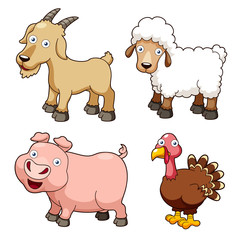 illustration du dessin animé des animaux de la ferme