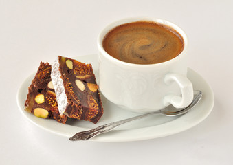 A Cup of Coffee with Panforte