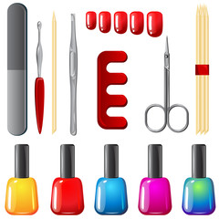 Manicure set vector illustration