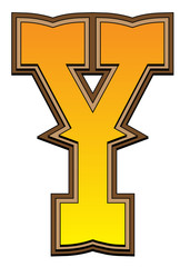Obraz premium Western alphabet letter - Y
