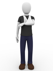 man with sling