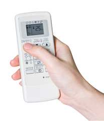 Hand Holding Remote Control