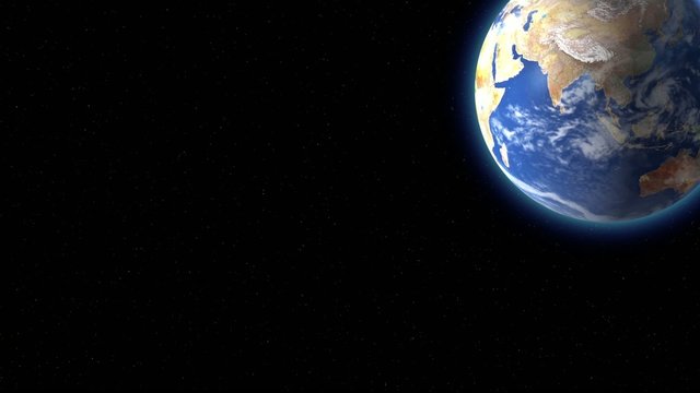 flight earth in space
