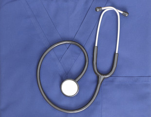 stethoscope and scrubs