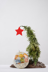 festive Christmas tree - obrazy, fototapety, plakaty
