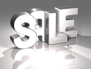 3D Word Sale on white background