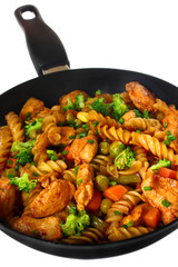 Pasta with chicken and vegetables