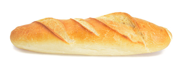 Baguette isolated on white background