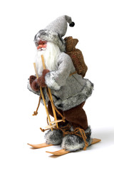 Santa Claus skiing