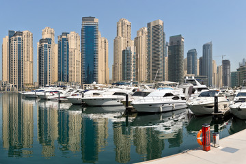 Duai Marina Yacht and Skyscraper