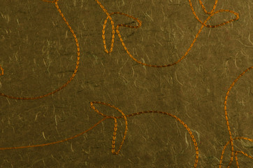 Fototapeta premium Stitched green recycled paper