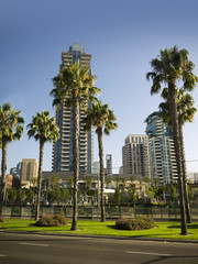 skyline of San Diego California USA
