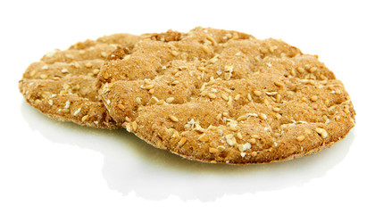 tasty crispbread isolated on white