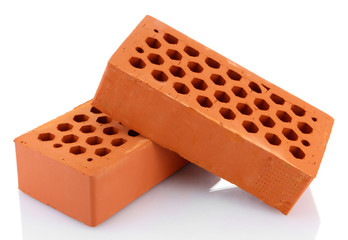 bricks, isolated on white