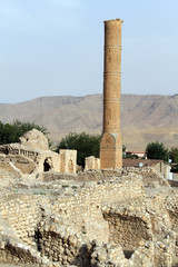 Minaret and ruins