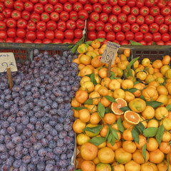 a feast of fruits and vegetables for sale at the local market