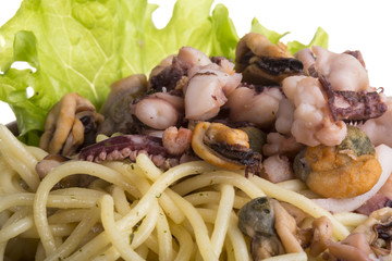 Fototapeta na wymiar Seafood pasta