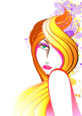 フェイス　フラワー　女性