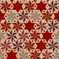 Fototapeta premium Anise stars pattern in warm colors