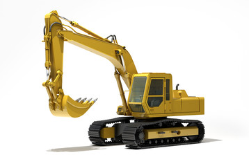 Excavator isolated