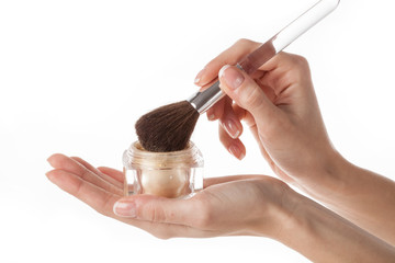 Hands with powder illuminator