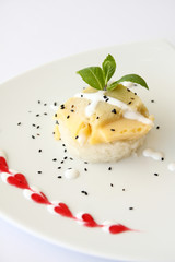 Thai dessert, Sticky rice with egg custard